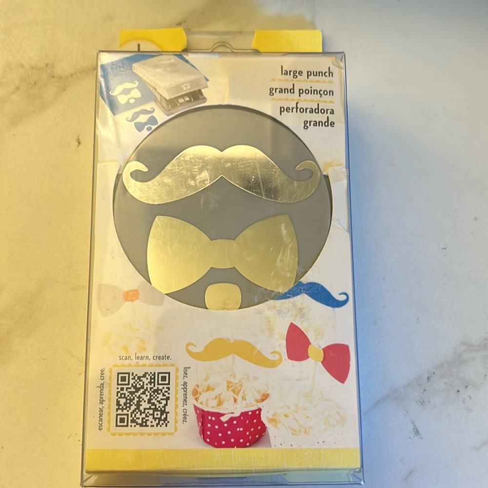 EK Punches - NIP Craft paper punch. Bow and mustache